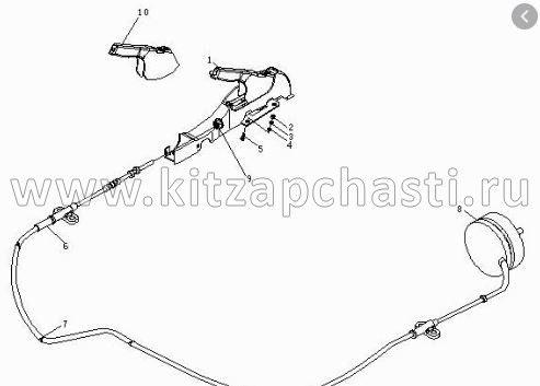 Рукоятка рычага стояночного тормоза Baw Fenix 1065 Евро 2 BP10653570002